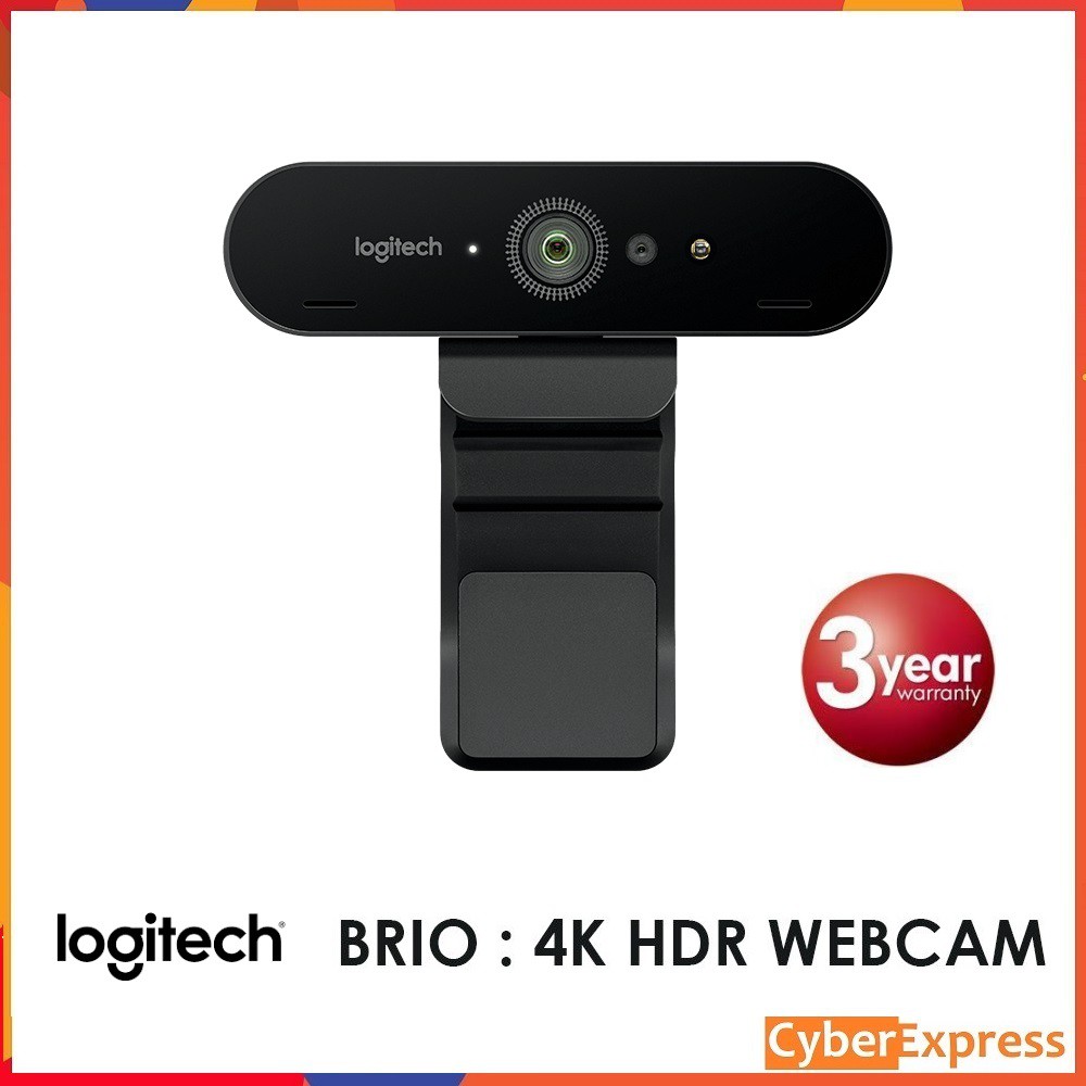 Logitech BRIO Webcam กล้องเว็บแคม 4K Ultra HD พร้อมด้วย RightLight™ 3 ที่มี HDR - รับประกันศูนย์ 3 ปี