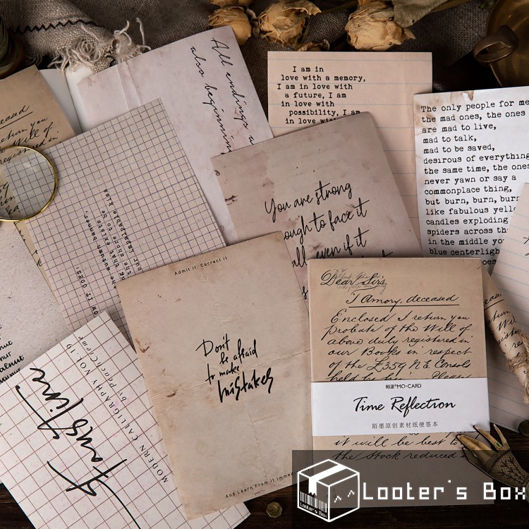 Vintage Junk Journal Kraftpaper Old Book Face พื้นหลังกระดาษ Memo Sheet Notepad