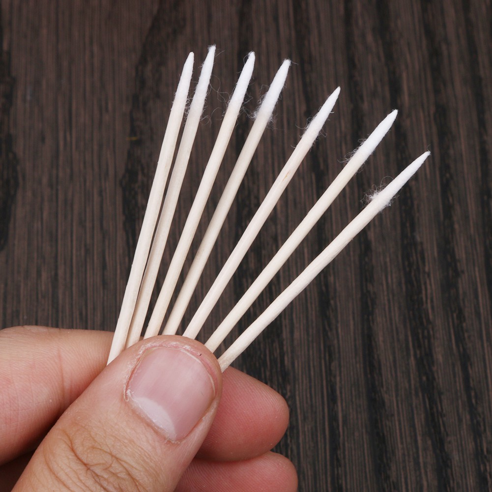 JEGBeauty300pcs Wooden Handle Cotton Swab Makeup Applicator Medical ...