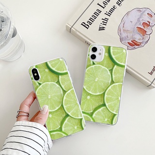 Green Lemon เคสไอโฟน 11promax 8พลัส เคส iPhone 7 8 se2020 7plus 8plus Xr Xs X max 14 13 12 11 pro max fruit case นิ่ม