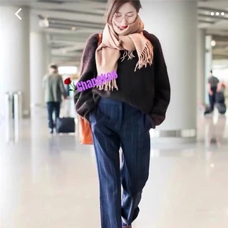 ผ้าพันคอแคชเมียร์ กันหนาว กันลม กันแดด เนื้อผ้าดี สีพื้น Cashmere Scarf สินค้าใหม่ พร้อมส่งในไทย