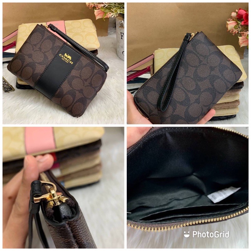 COACH 58035 CORNER ZIP WRISTLET