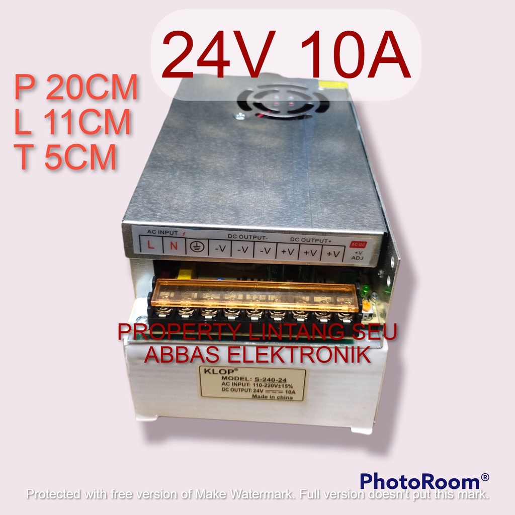 พาวเวอร์ซัพพลาย ADAPTER CAN 24V 10A FAN 24V10A FAN 24 VOLT 10 CAMPERE + FAN