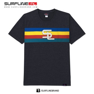 เสื้อยืดชาย Men T-Shirt - SL05148 - สีดำ (Surfline)