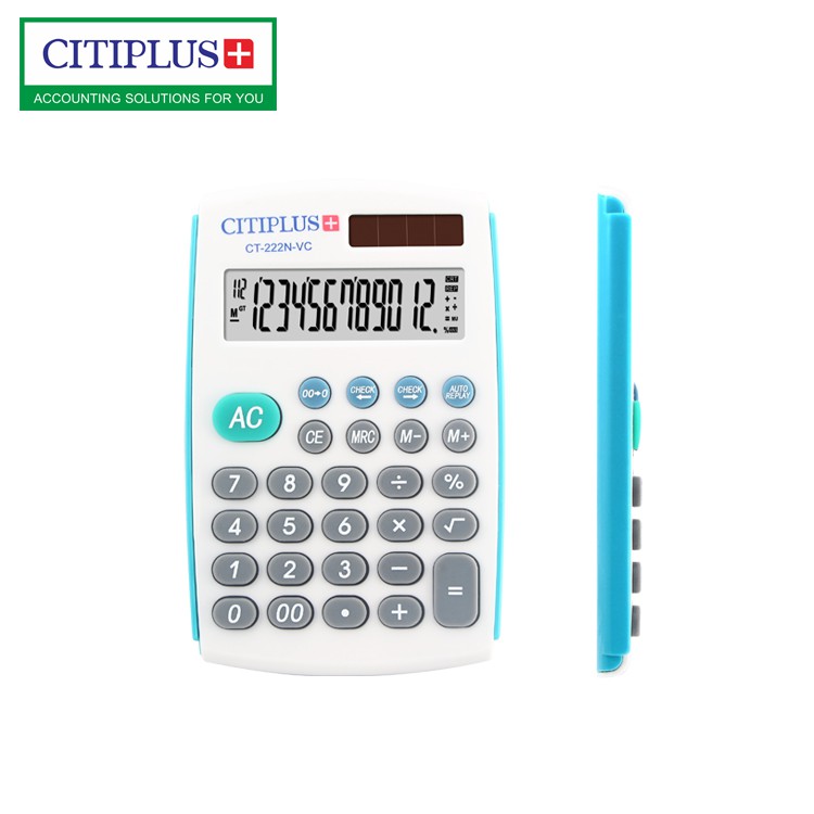 ELECTRONIC CALCULATOR เครื่องคิดเลข รุ่น CITIPLUS CT-222N-VC เเบบเล็กพกพา(New)