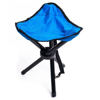 เก้าอี้พับสามขาขนาดพกพา Portable Folding Chair (สีเขียว)