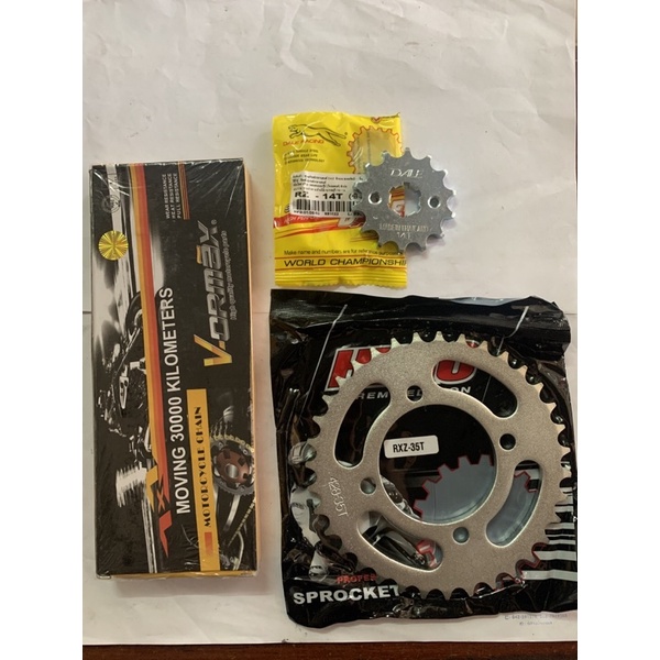 ชุดโซ่สเตอร์ YAMAHA หน้า+หลัง+โซ่ 428 Y80/100/111, BELLE-R, B.80,Alfa, FRESH, SPARK, SPARK R-X-Z SPA