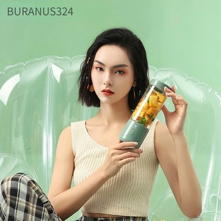 B_Uranus324 🍓🍓เครื่องปั่นน้ําผลไม้ไฟฟ้า Usb อเนกประสงค์ หมุนได้ ความเร็วสูง แบบพกพา 400 มล. สําหรับบ้าน เดินทาง