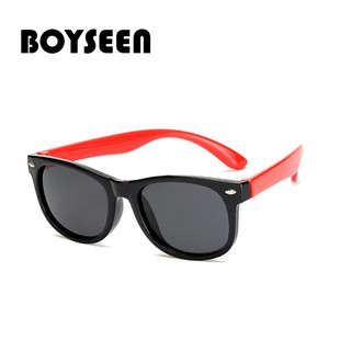 BOYSEEN ซิลิโคน Safety Polarized Cat Eye แว่นตากันแดดสำหรับเด็กแว่นตากันแดดสำหรับผู้ชายและเด็กแฟชั่น UV400 82