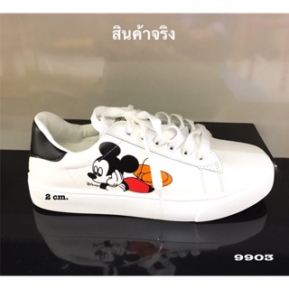 รองเท้าผ้าใบMickey Mouse น้ำหนักเบาใส่สบาย