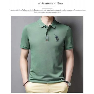 Hot Sale เสื้อยืดแขนสั้นผู้ชาย - เสื้อเชิ้ตโปโลปักลายหลวมสบาย ๆ（S-5XL）