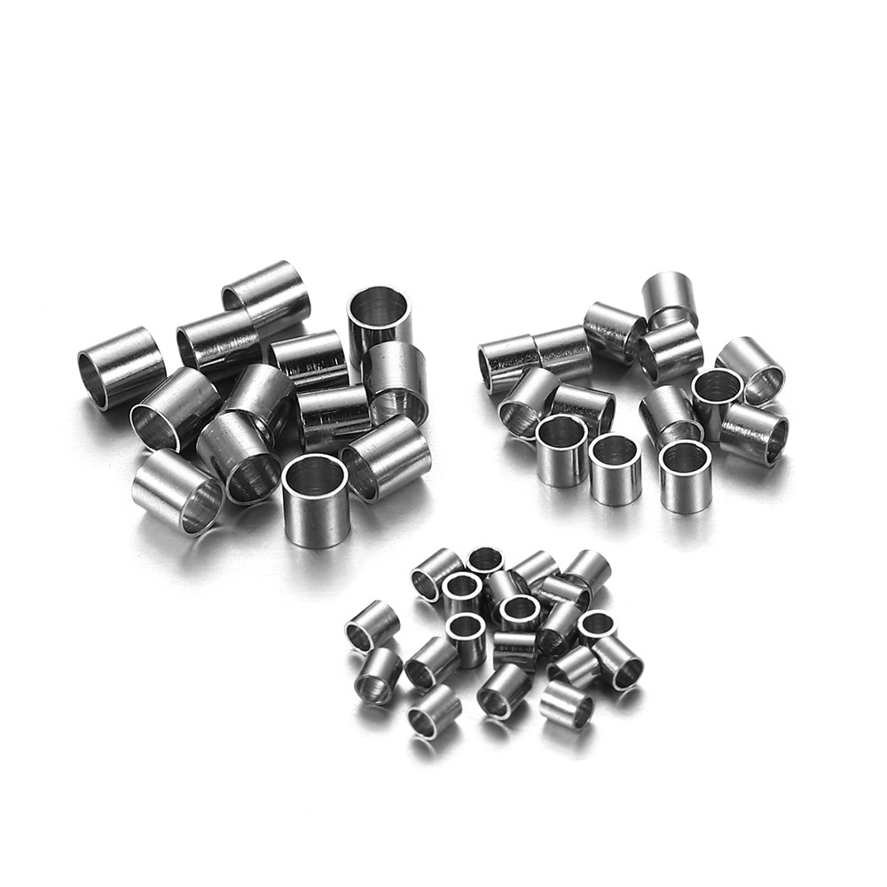 150 ชิ้น / แพ็ค สเตนเลส ตําแหน่ง หลอด DIY อุปกรณ์เสริม ฉากกั้น ลูกปัด ตําแหน่ง ลูกปัด โซ่ แคลมป์ ท่อคงที่ วัสดุลูกปัด