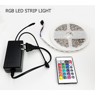 RGB LED Strip Light พร้อมชุดคอนโทรลและ Adapter ในตัว