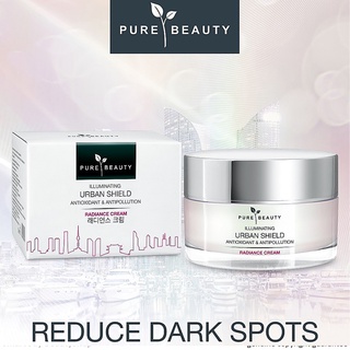 PURE BEAUTY Pure Beauty Illuminating Urban Shield Radiance Cream ผลิตภัณฑ์ครีมบำรุงผิวหน้าสูตรพรีเมี่ยมช่วยลดริ้วรอย