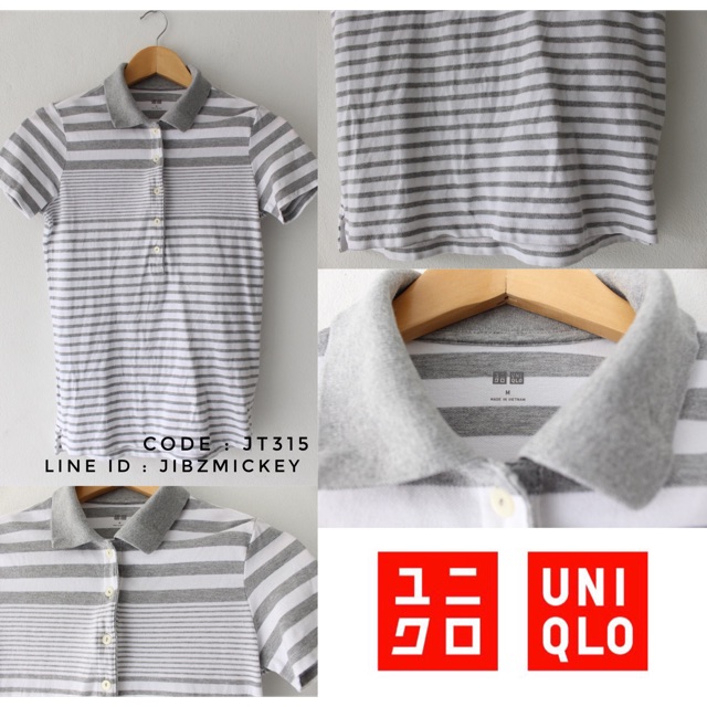 เสื้อโปโล ยี่ห้อ เสื้อผ้ามือสอง ตลาด JT315 UNIQLO