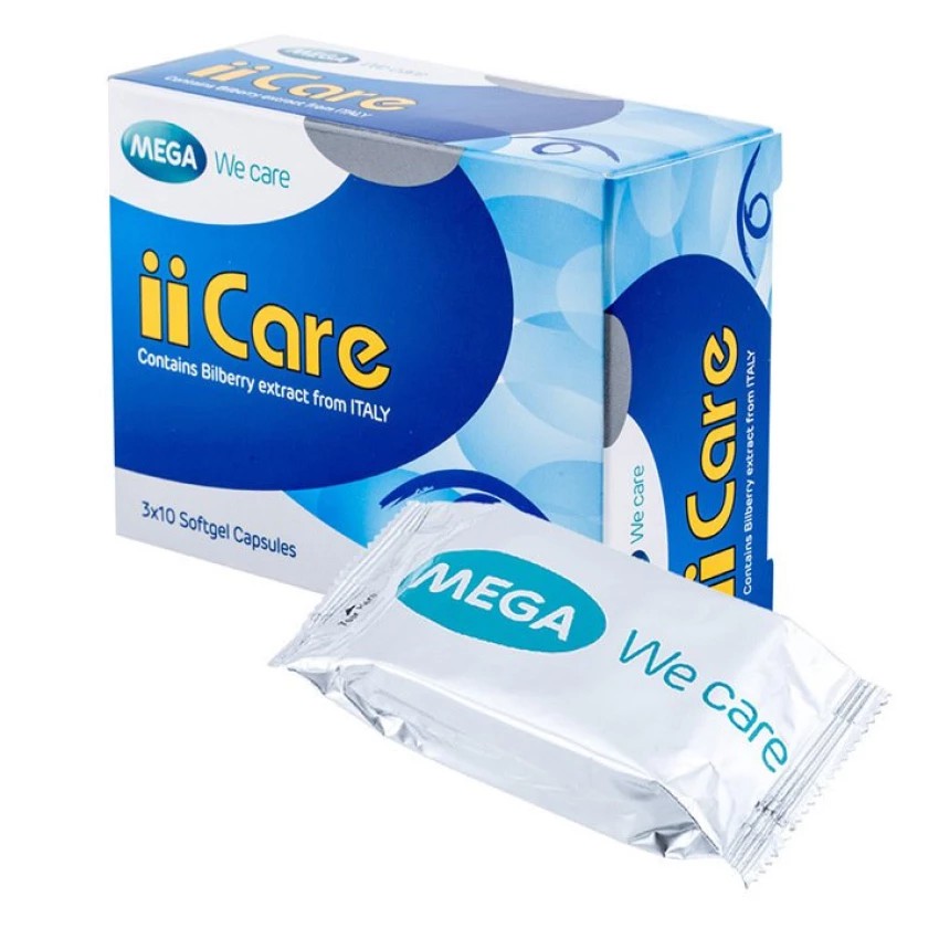 Mega We Care iiCare บำรุงสายตา ลดอาการเมื่อยล้ากล้ามเนื้อตา