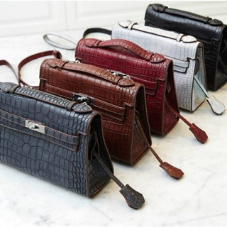 กระเป๋าหนังพียูปั๊มลายจระเข้KL Pochette Clutch PU พร้อมส่งจากไทย ถูกที่สุด