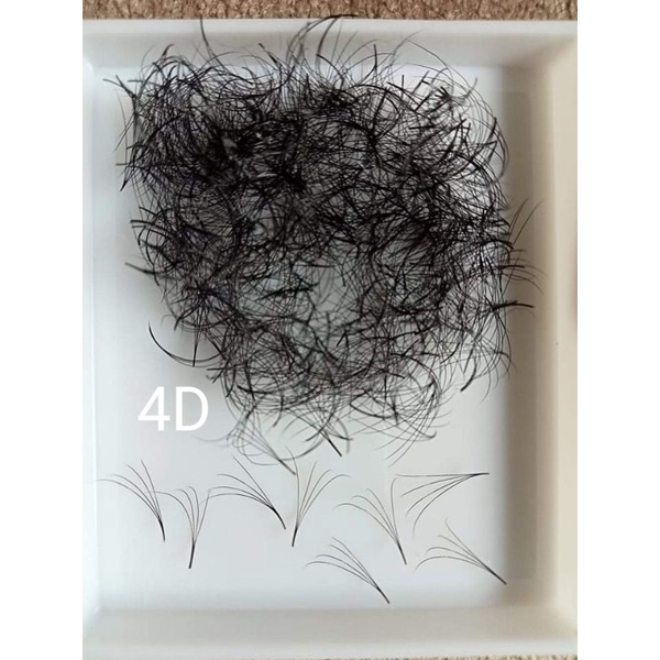 ขนตาจับช่อสำเร็จ4D ขนาด0.07 500ช่อ