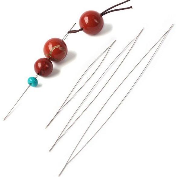 4PCS Open in The Middle Pins DIY Jewelry Beading Thread Needles
