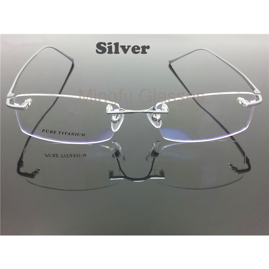 BPure Titanium Eyeglasses Rimless Optical Frame Prescription Spectacle