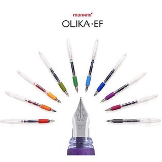 ปากกาหัวแร้ง ปากกาหมึกซึม monami Olika พร้อม refill 2 หลอด สีหมึกตามด้าม