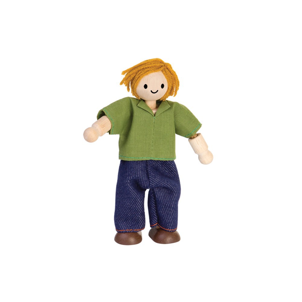 PlanToys ของเล่นไม้ 7166 Farmer Male Dollhouse Figure - Light Skin Tone ชาวนา เสริมพัฒนาการ สำหรับเด็กอายุ 3 ปี ขึ้นไป