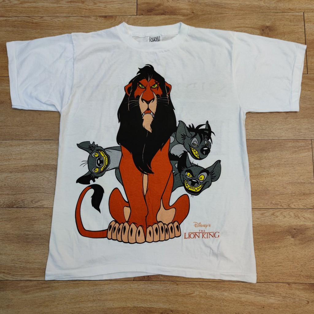 [ THE LION KING ]  DISNEY's Classic Movie  tag WILD OATS เสื้อการ์ตูน ผ้าขาว