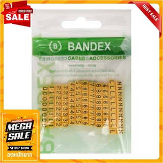 เคเบิ้ลมาร์คเกอร์ BANDEX BM1-MT MIX (0-N) สีเหลือง ตัวต่อสายไฟ CABLE MARKER BANDEX BM1-MIX-100-MT YELLOW