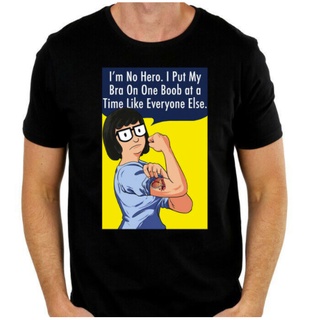 เสื้อยืด พิมพ์ลาย IM No Hero Tina Belcher Boobs BobS Burgers We Can Do It Parody สําหรับผู้ชาย