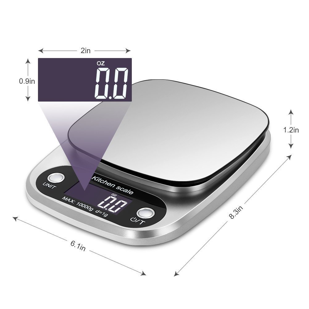 22lb 10Kg Accurate Digital Kitchen Scale Small Food Scale Gram Electronic  Scale IRbh | Shopee Thailand