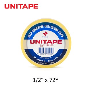 UNITAPE เทปใสแกนใหญ่ 1/2" x 72 y