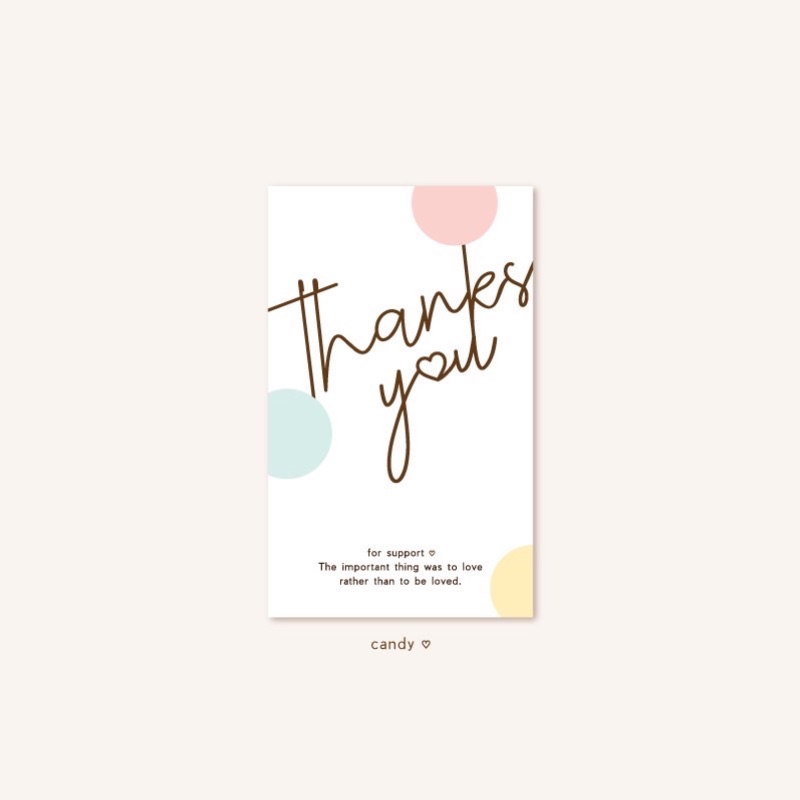 ✳︎ Thanks card : minimal style  ◡̈ ˚♡
