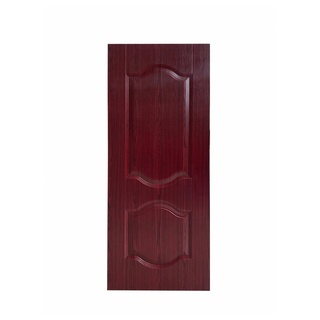 WELLINGTAN ประตูยูพีวีซี บานทึบ 2ฟักโค้ง UPVC-W802 80x200ซม. RED WOOD