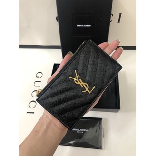 ysl card holder flap with zip ของแท้ 100% ค่ะ ไม่ขายของปลอมค่ะ