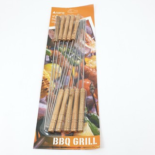 เหล็กเสียบปิ้งย่าง ที่่เสียบเนื้อ ย่างตะแกรงปิ้งย่าง เหล็กเสียบ BBQ Grill (40x35x38 ซม.และ 35x52x35 ซม.)แพ๊ค 10 ชิ้น