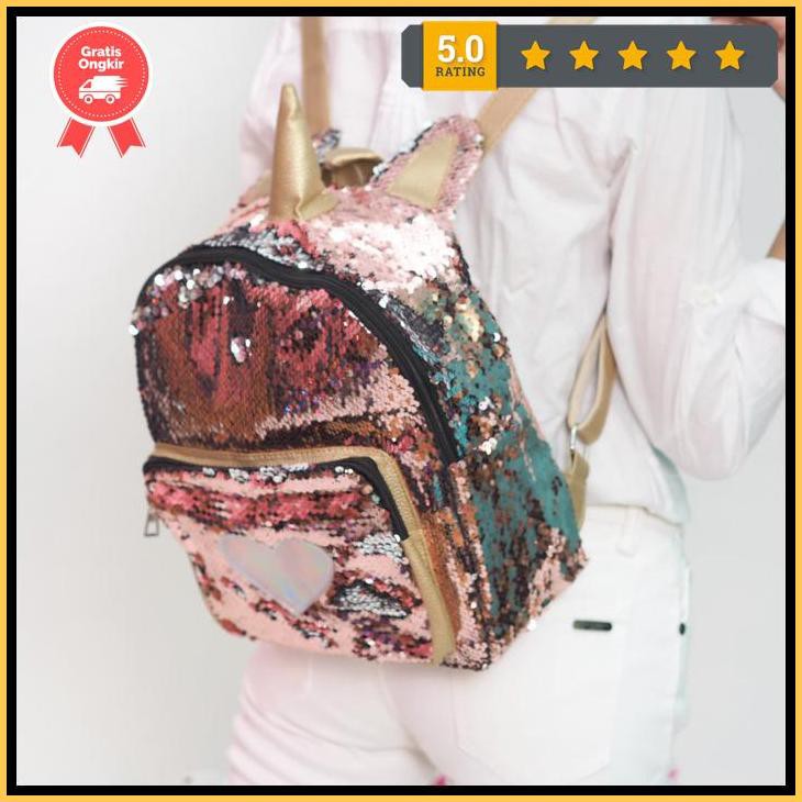 Smiggle Sequin Backpack / Smiggle Unicorn Bag - สีน้ําเงิน Ready789