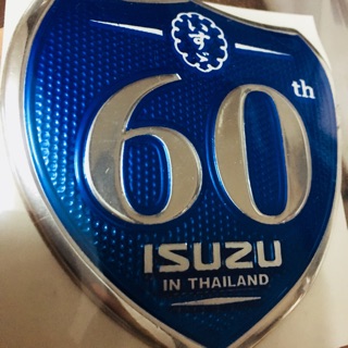 Logo 60ปี อีซูซุ logo 60th isuzu พื้นสีน้ำเงิน