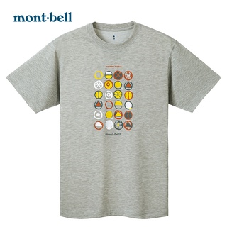 Montbell ฤดูร้อนใหม่กลางแจ้งลําลองพร็อพพิมพ์คอกลมแขนสั้นเสื้อยืดผู้ชายและผู้หญิงคู่รักS-5XL