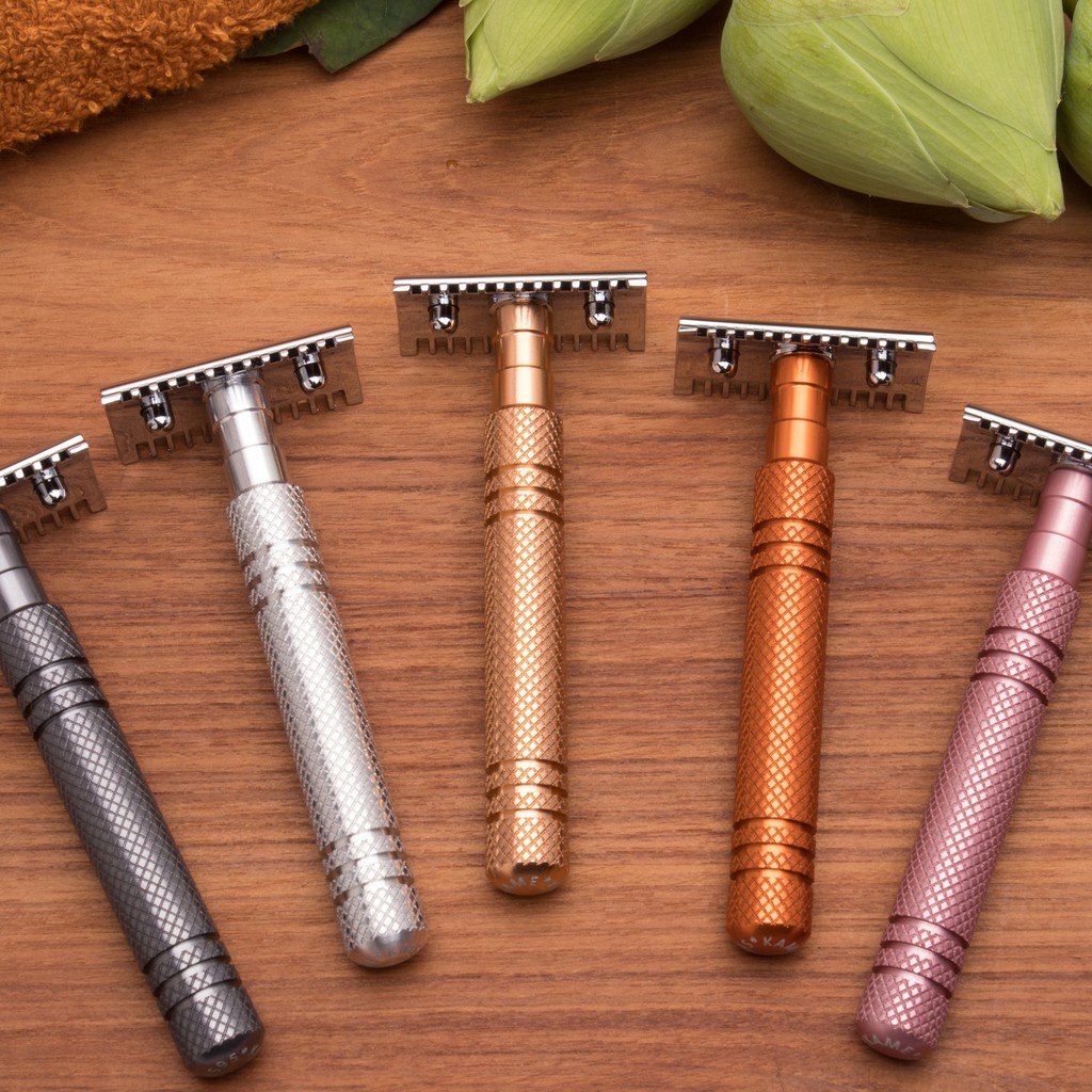 มีดโกนพระ KAME (คาเมะ) รุ่น KMS95 ด้ามอลูมิเนียม A6061 มีดโกนปลงผม สำหรับแม่ชีและพระสงฆ์ ไม่บาดศีรษะ