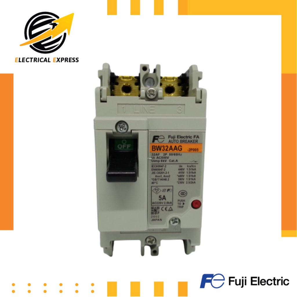 Fuji Electric ขายดีที่สุด เบรกเกอร์ฟูจิ (FUJI BREAKER) รุ่น BW32AAG 2 Pole
