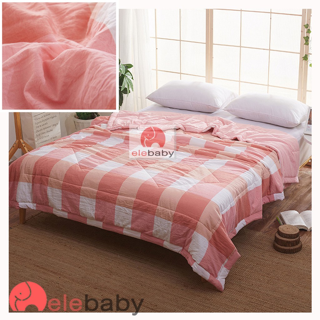 Elebaby BLANKET COTTON SUPER SOFT SUMMER BLANKET WASHABLE QUILTER/COMFORTER/SELIMUT TEBAL