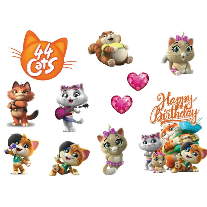 44 CATS เค้ก Topper Kek หลายออกแบบเค้กตกแต่งสุขสันต์วันเกิด