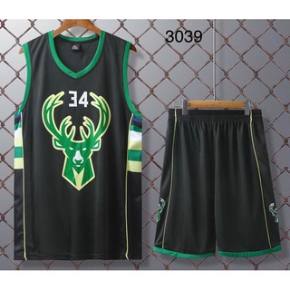 [ช้อปครบ 100.- ลด10% ใส่โค้ด QYTABOVB] ชุดบาสเกตบอล Milwaukee Bucks