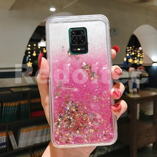 เคสโทรศัพท์ ซิลิโคน สีใส ประดับกลิตเตอร์ สำหรับ Redmi Note 9 Note 9S Note 9 Pro