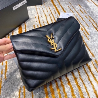 พรี​ YSL Saint Laurent Loulou small 23cm หนังแกะ กระเป๋าสะพายกระเป๋าแฟชั่นกระเป๋าโซ่