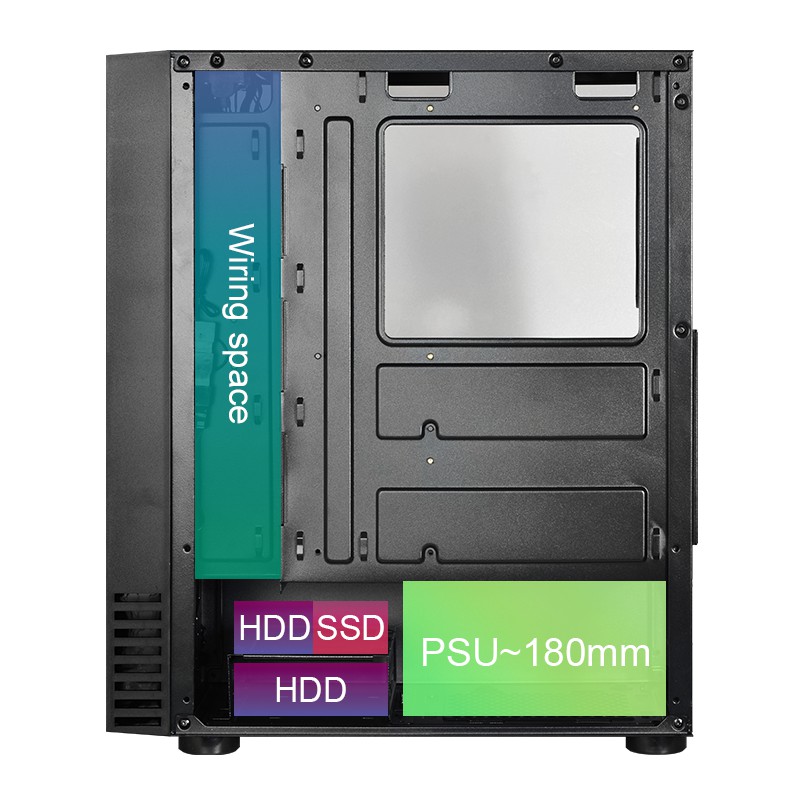 CASE (เคส) MONTECH รุ่น X2 MESH TEMPERED GLASS (มี 2 สี BLACK | WHITE) มีพัดลม LED Rainbow ด้านหน้า 2 ตัว ด้านหลัง 1 ตัว - รูปที่ 6