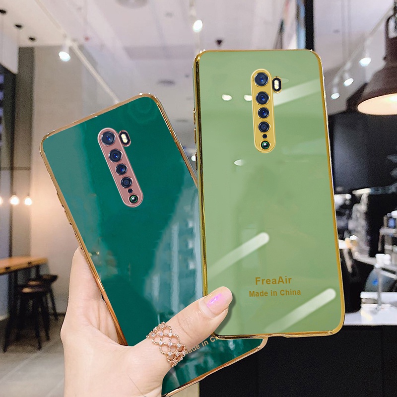 พร้อมส่งเคสโทรศัพท์มือถือซิลิโคนชุบทองป้องกันรอยสําหรับ Oppo Reno 2 2F ...