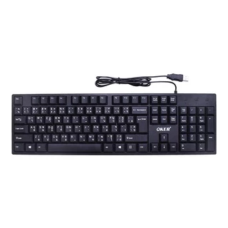 🚀ส่งเร็ว🚀 OKER K-477 KEYBOARD USB คีย์บอร์ด มาตรฐาน ใช้ทน แข็งแรง คีย์ไทย-อังกฤษ ของแท้ #DM 477