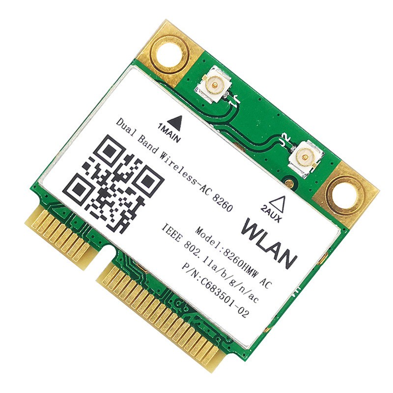 การ์ดเครือข่าย 1200Mbps 8260Hmw Ac 2.4G + 5G บลูทูธ 4.2 Wifi Card 802.11Ac 867Mbps สําหรับแล็ปท็อป / คอมพิวเตอร์