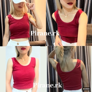 เสื้อครอปแขนกุดคอยู Crop top